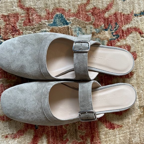 CREATURES OF COMFORT Women's Lucca Suede Mary Jane Mules In Mink Size 39 - Picture 3 of 4